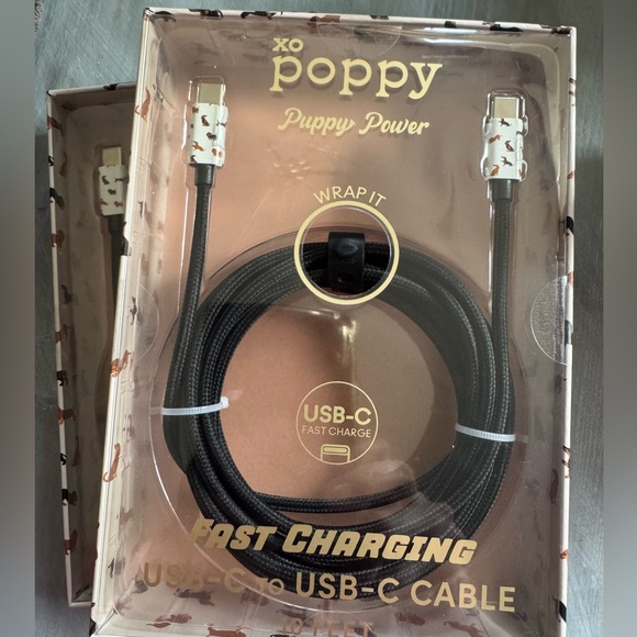 Dachshund xo poppy Power Lightning Cable USB-C To USB-C 🐾 Doxie Wiener - Picture 1 of 1